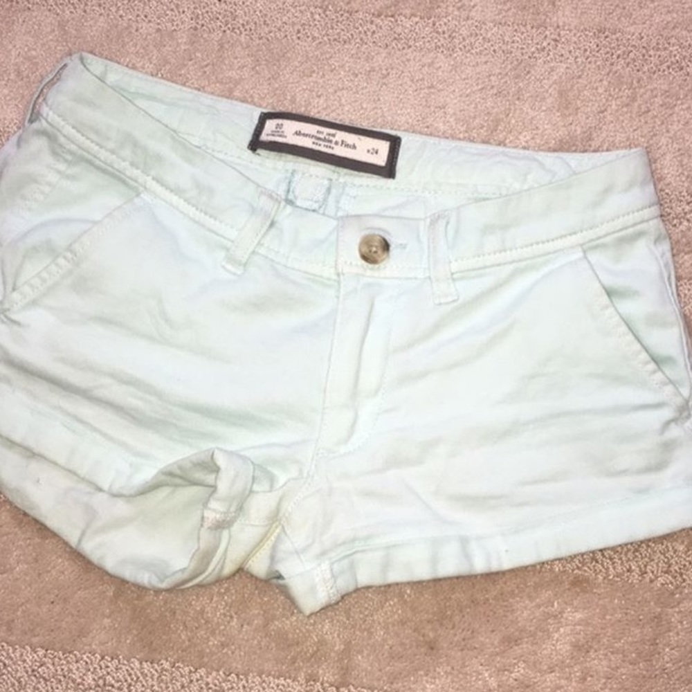 Teal Abercrombie & Fitch jean shorts